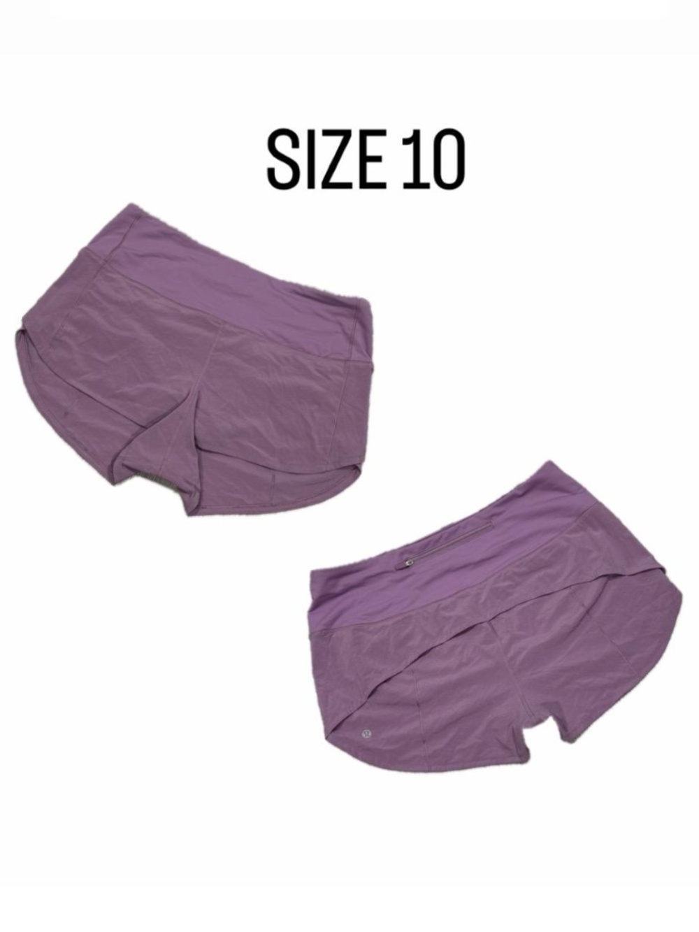 Lululemon Speed Up Mid-Rise Lined Running Shorts -Muted Purple  - Size [10].